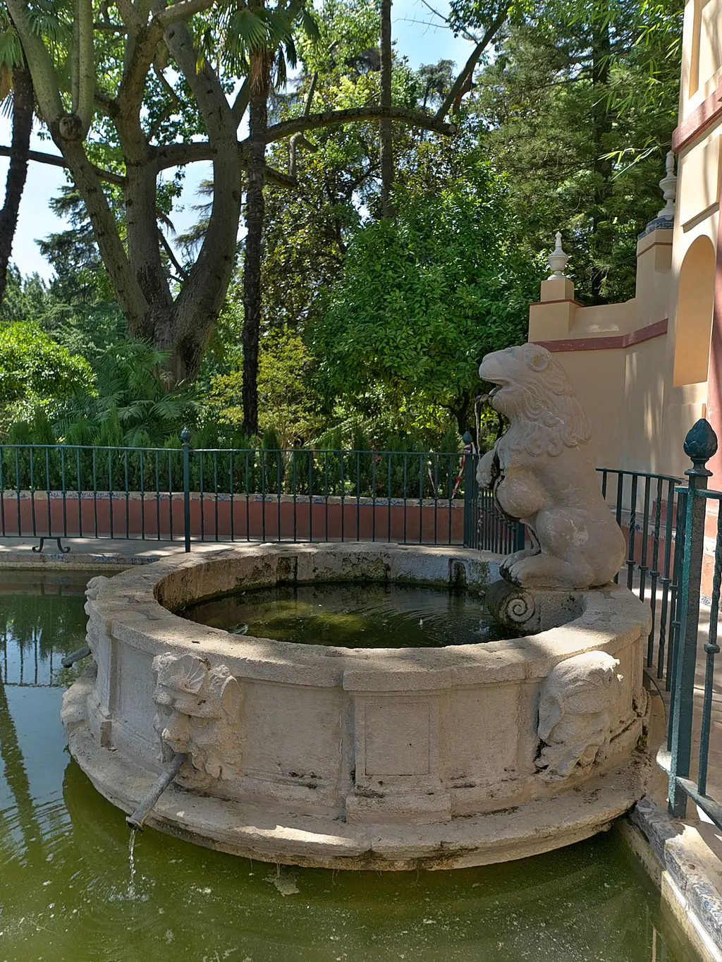 A fountain pool in the gardens of the Real Alcázar